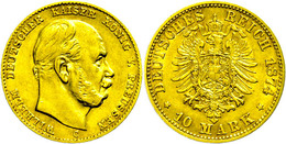 822 10 Mark, 1874, C, Wilhelm I., Ss., Katalog: J. 245 Ss - Autres & Non Classés