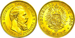 836 10 Mark, 1888, Friedrich III., Vz-st., Katalog: J. 247 Vz-st - Autres & Non Classés