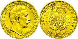 844 20 Mark, 1889, Wilhelm II., Wz. Rf., Ss., Katalog: J. 250 Ss - Autres & Non Classés