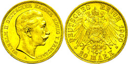 874 20 Mark, 1900, Wilhelm II., Kl. Rf., F. Vz., Katalog: J. 252 - Other & Unclassified
