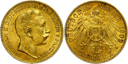 879 20 Mark, 1902, Wilhelm II., Kl. Rf., Ss., Katalog: J. 252 Ss - Other & Unclassified