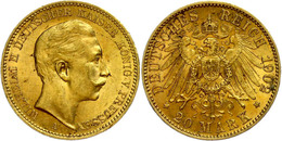 880 20 Mark, 1902, Wilhelm II., Kl. Rf., Vz., Katalog: J. 252 Vz - Other & Unclassified