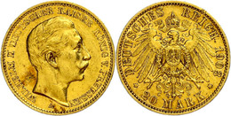 881 20 Mark, 1903 A, Wilhelm II., Rf., Ss-vz., Katalog: J. 252 Ss-vz - Other & Unclassified