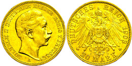 882 20 Mark, 1903, Wilhelm II., Randfehler, Ss., Katalog: J. 252 Ss - Other & Unclassified