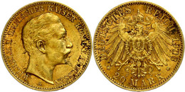 883 20 Mark, 1903, Wilhelm II., Kl. Rf., Ss., Katalog: J. 252 Ss - Other & Unclassified