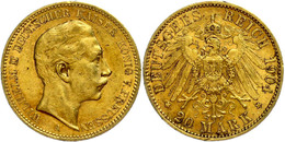 885 20 Mark, 1904, Wilhelm II., Kl. Rf., Ss., Katalog: J. 252 Ss - Other & Unclassified