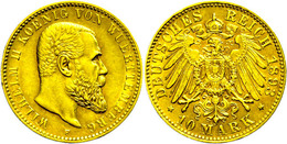 936 10 Mark, 1893, Wilhelm II., Kl. Rf., Ss-vz., Katalog: J. 295 Ss-vz - Other & Unclassified