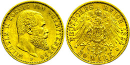 938 20 Mark, 1894, Wilhelm II., Wz. Rf., Ss-vz., Katalog: J. 296 Ss - Other & Unclassified