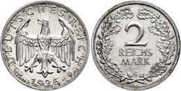 957 2 Reichsmark, 1926, G, Kl. Kratzer, PP., Katalog: J. 320 PP - Autres & Non Classés