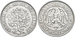 995 5 Reichsmark, 1928, A, Eichbaum, Kl. Rf., Ss-vz., Katalog: J. 331 Ss-vz - Autres & Non Classés