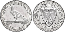 1061 5 Reichsmark, 1930, J, Rheinlandräumung, Vz., Katalog: J. 346 Vz - Other & Unclassified