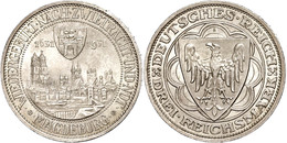 1066 3 Reichsmark, 1931, Magdeburg, Vz-st., Katalog: J. 347 Vz-st - Other & Unclassified
