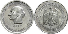 1068 3 Reichsmark, 1931, Freiherr Von Stein, Wz. Rf., Vz., Katalog: J. 348 Vz - Other & Unclassified