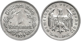 1093 1 Reichsmark, 1939, Mzz G, Vz-st., Katalog: J. 354 Vz-st - Autres & Non Classés