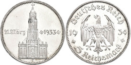 1099 5 Reichsmark, 1934, F, Garnisonkirche Mit Datum, Wz. Kratzer, PP., Katalog: J. 356 PP - Autres & Non Classés