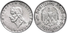 1100 2 Reichsmark, 1934, Schiller, Randfehler, Vz., Katalog: J. 358 Vz - Autres & Non Classés