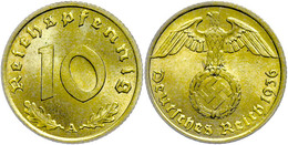 1112 10 Reichspfennig, 1936, Mzz A, Vz-st., Katalog: J. 364 Vz-st - Other & Unclassified