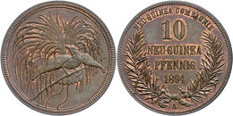 1126 Neuguinea, 10 Pfennig, 1894, Vz+., Katalog: J. 703 - Other & Unclassified