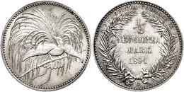 1127 Neuguinea, 1/2 Mark, 1894, Kl. Kratzer, Vz-st., Katalog: J. 704 Vz-st - Other & Unclassified