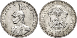 1130 DOA, 1/2 Rupie, 1891, F. Vz., Katalog: J. 712 - Other & Unclassified