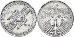 1141 5 Mark, 1952, Germanisches Museum, Wz. Rf., Vz., Katalog: J. 388 Vz - Other & Unclassified