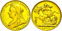 1292 Pound, 1900, Victoria, Melbourne, Fb. 24, Kl. Rf., F. Vz. - Autres & Non Classés
