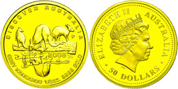 1301 50 Dollars, Gold, 2006, Elisabeth II. - Kängurus, 15,5 G, Mit Zertifikat Im Originaletui, PP.  PP - Autres & Non Classés