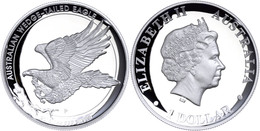 1321 1 Dollar, 2015, Wedge Tailed Eagle, 1 Unze Silber, High Relief, Etui Mit OVP Und Zertifikat. Auflage Nur 10.000 Stü - Autres & Non Classés