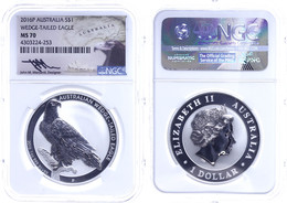 1324 1 Dollar, 2015, Wedged Tailed Eagle, In Slab Der NGC Mit Der Bewertung PF70 Ultra Cameo, Mercanti-Eagle Label. - Autres & Non Classés