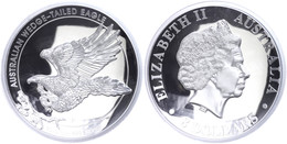1327 8 Dollars, 2015, Wedge Tailed Eagle, 5 Unzen Silber, High Relief, Etui Mit OVP Und Zertifikat. Auflage Nur 2.500 St - Autres & Non Classés