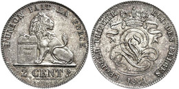 1341 2 Centimes, Silber, 1851, Leopold I., Probe Von Braemt, St.  St - Other & Unclassified