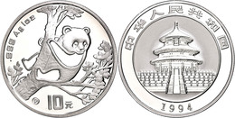 1392 10 Yuan, 1994, Panda Auf Baum, KM 616, Schön 622, Mit Beizeichen P. In Schatulle Ohne Zertifikat, PP.  PP - Chine