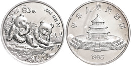 1395 50 Yuan, 1995, Panda, KM 727, In Kapsel Verschweißt (Kapsel Und Folie Etwas Beschädigt), Mit Zertifikat, Auflage Nu - Chine