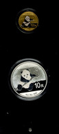 1407 10 Und 100 Yuan, 2014, Diamant Panda Prestige Set, 1 Oz Silber Und 7,78g Gold Mit Diamantstaub, Hier Mit Der Nummer - Chine