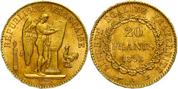1491 20 Francs, Gold, 1898, A, Stehender Genius, Fb. 592, Kl. Rf., Ss-vz.  Ss-vz - Autres & Non Classés