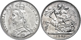 1545 Crown, 1889, Victoria, Seaby 3921, Wz. Rf., Avers Vz-st, Revers Vz. - Autres & Non Classés