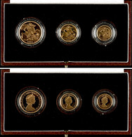 1547 1983, 1/2 Sovereign - 2 Pounds, Gold, Proof Set, Elisabeth II., Mit Zertifikat In Ausgabeschatulle, Fb. 418, 420 Un - Autres & Non Classés