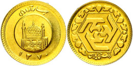 1580 1/4 Azadi, Gold, 1991 (SH 1370), Fb. 116, Randfehler, Vz.  Vz - Iran