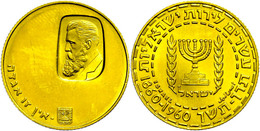 1584 20 Lirot, Gold, 1960, Herzl, 7,32g Fein, KM 30, Vz-st.  Vz-st - Autres & Non Classés