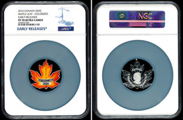 1651 20 Dollars, 2016, Maple Leaf, In Slab Der NGC Mit Der Bewertung PF70 Ultra Cameo, Colorized Early Release. - Canada