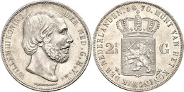 1711 2 1/2 Gulden, 1870, Wilhelm III., Schulman 596, Avers Etwas Berieben, Kl. Rf., Vz+. - Autres & Non Classés