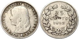 1719 25 Cent, 1892, Wilhelmina, Schulman 847, S-ss.  S-ss - Autres & Non Classés