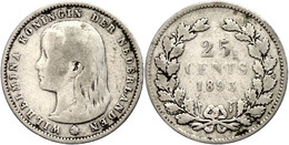 1720 25 Cent, 1893, Wilhelmina, Schulman 848, S-ss.  S-ss - Autres & Non Classés