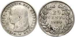 1721 25 Cent, 1894, Wilhelmina, Schulman 849, S.  S - Autres & Non Classés