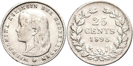 1723 25 Cent, 1895, Wilhelmina, Schulman 850var., Ss.  Ss - Autres & Non Classés