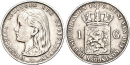 1724 Gulden, 1897, Wilhelmina, Schulman 797, Kl. Rf., Ss.  Ss - Autres & Non Classés
