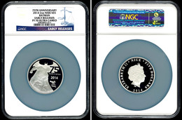 1755 5 Dollars, 2 Unzen Silber, 2014, Batman, In Slab Der NGC Mit Der Bewertung PF70 Ultra Cameo, Early Releases. - Niue