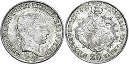 1787 Aufständische In Ungarn, 20 Krajczár, 1848, Ferdinand I., J. 265, Vz-st.  Vz-st - Autriche