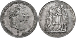 1793 Gulden, 1854, Franz Josef I., Auf Die Vermählung Des Kaisers, J. 299, Vz.  Vz - Austria