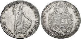 1830 8 Reales, 1826, Cuzco, G, KM 142.2, Ss.  Ss - Pérou